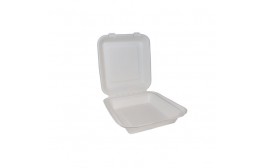 Bagasse Square Lunch Box 8"